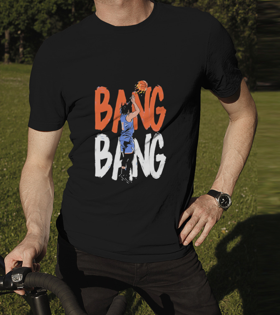 Jalen Brunson New York Knicks Bang Bang Basketball Player In Action T-Shirt