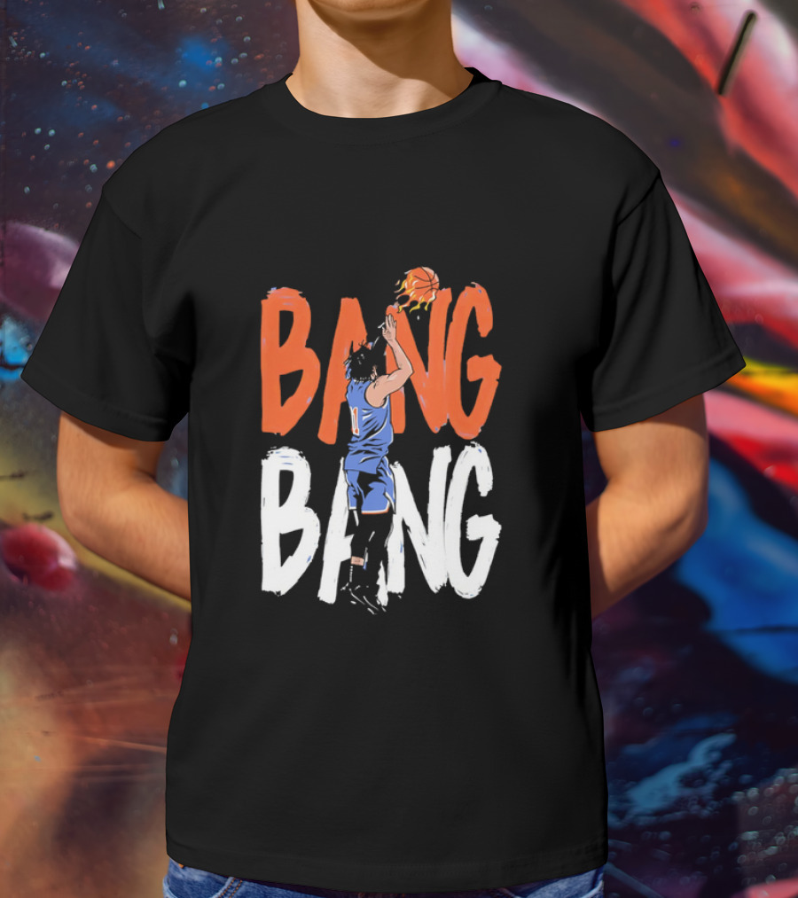 Jalen Brunson New York Knicks Bang Bang Basketball Player In Action T-Shirt