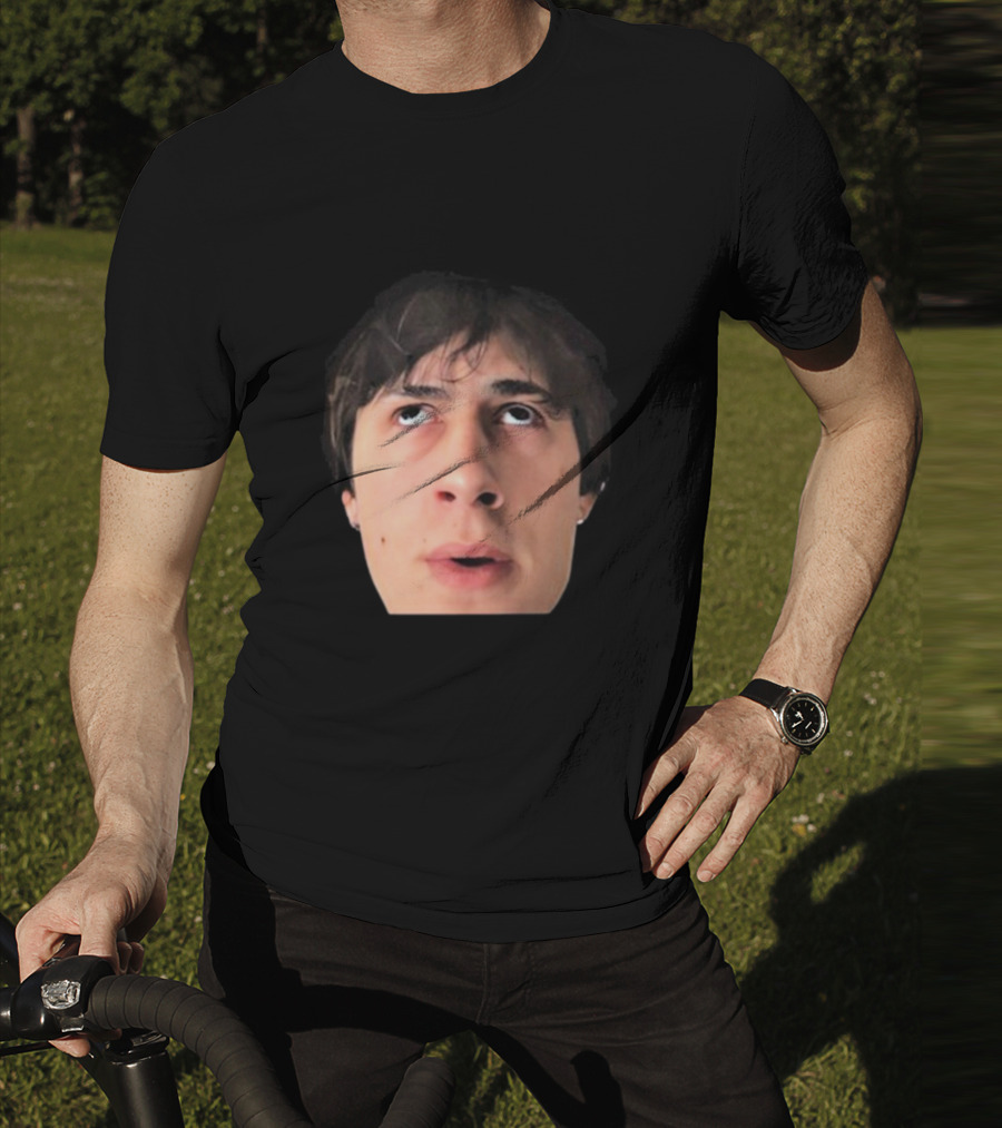 ``` James Clark Looking Up Expression Face ``` T-Shirt