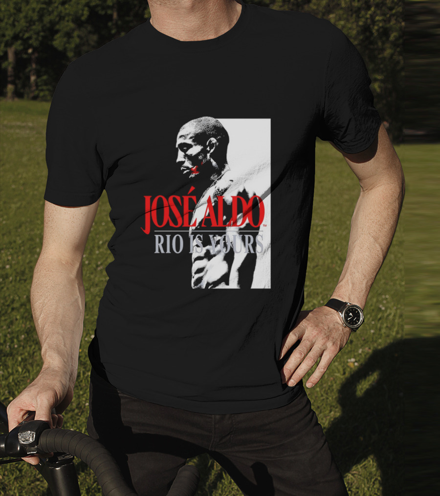 José Aldo Rio Is Yours Retro Black And White Profile T-Shirt