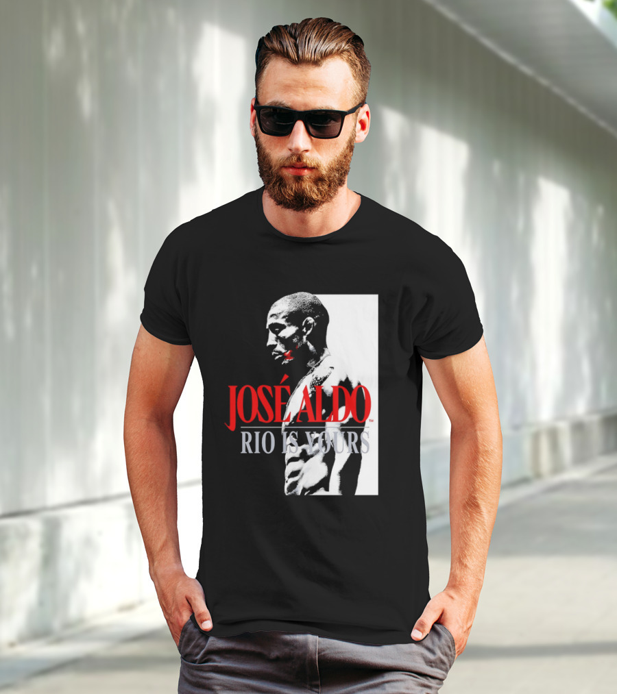 José Aldo Rio Is Yours Retro Black And White Profile T-Shirt
