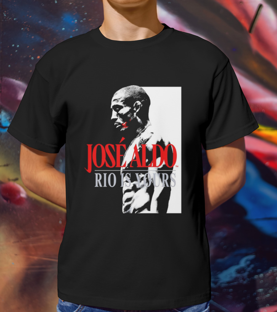 José Aldo Rio Is Yours Retro Black And White Profile T-Shirt