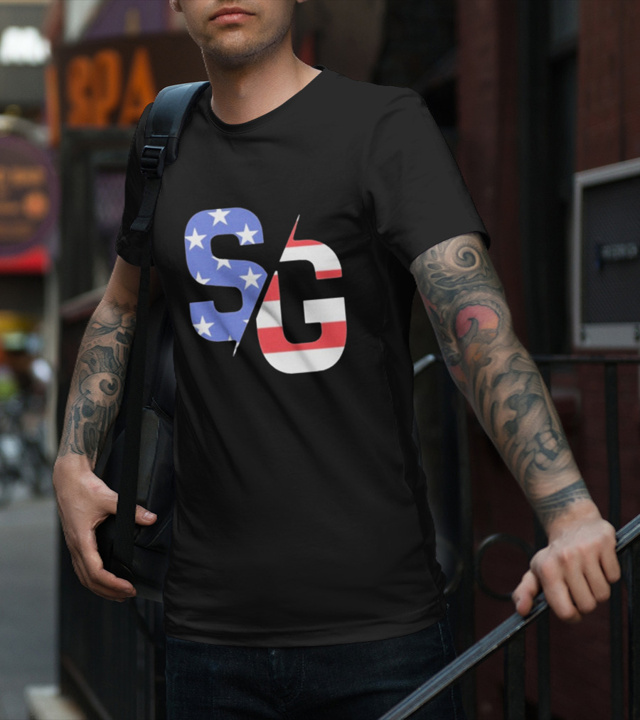 Justin Swanstrom Racing SG Stars Stripes Merica Flag T-Shirt