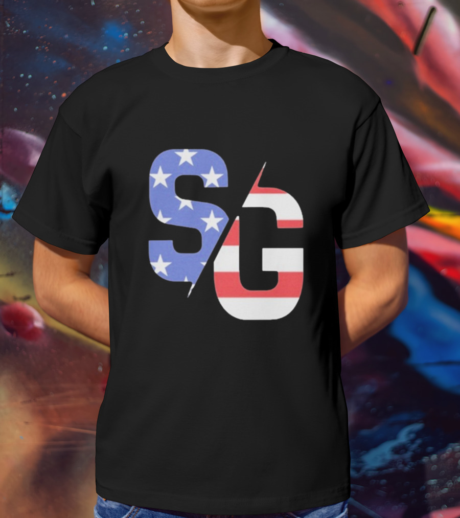 Justin Swanstrom Racing SG Stars Stripes Merica Flag T-Shirt