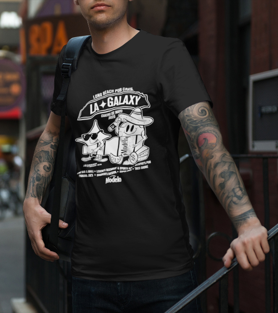 LA Galaxy Long Beach Pub Crawl Summer Vibe Festivities T-Shirt