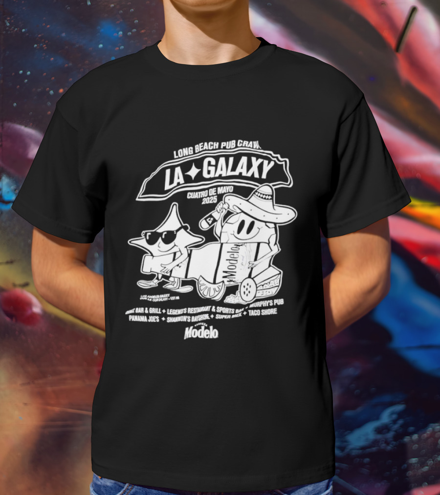 LA Galaxy Long Beach Pub Crawl Summer Vibe Festivities T-Shirt