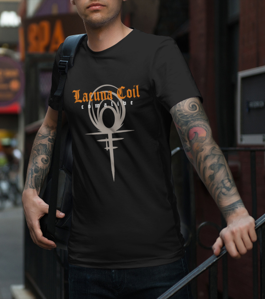 Lacuna Coil Comalive Milan Symbol Iconic Style T-Shirt