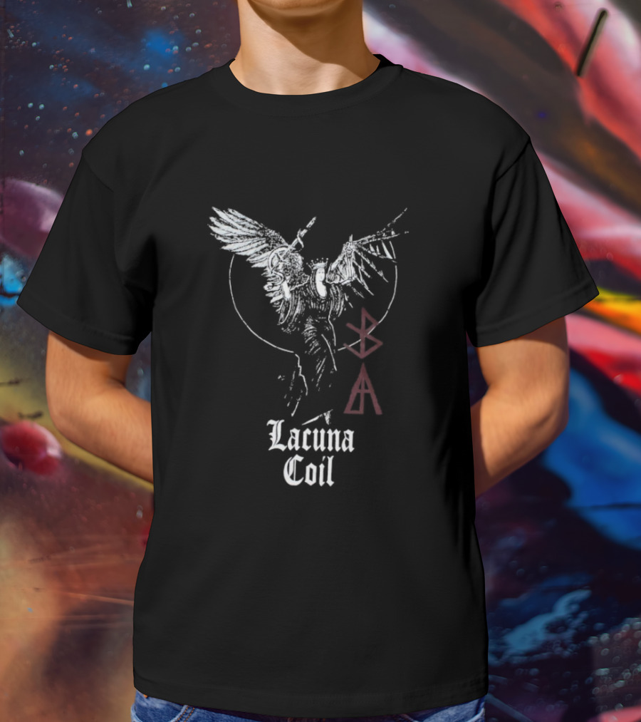 Lacuna Coil Layers Of Time Wings Symbol T-Shirt