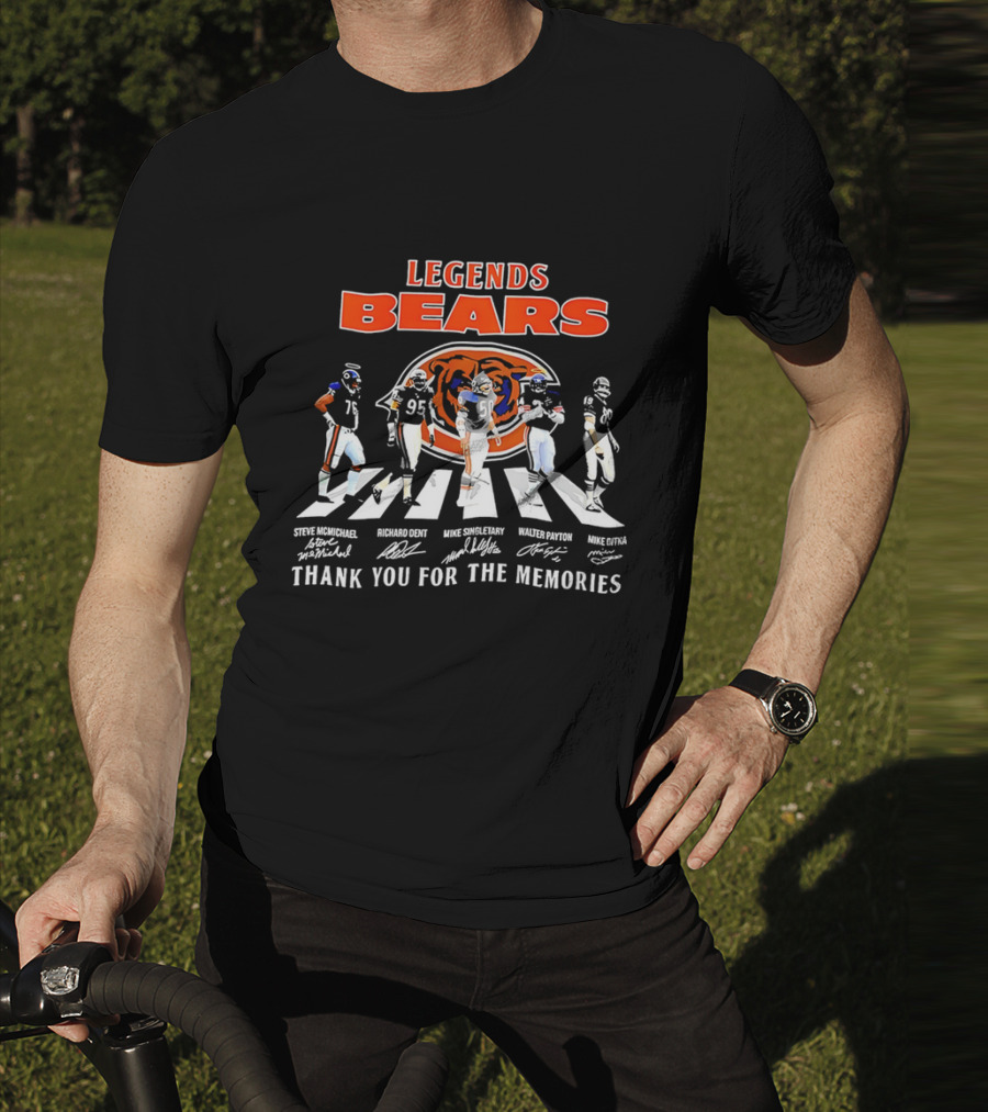 Legends Bears Steve McMichael Richard Dent Mike Singletary Walter Payton Mike Ditka Thank You For The Memories T-Shirt