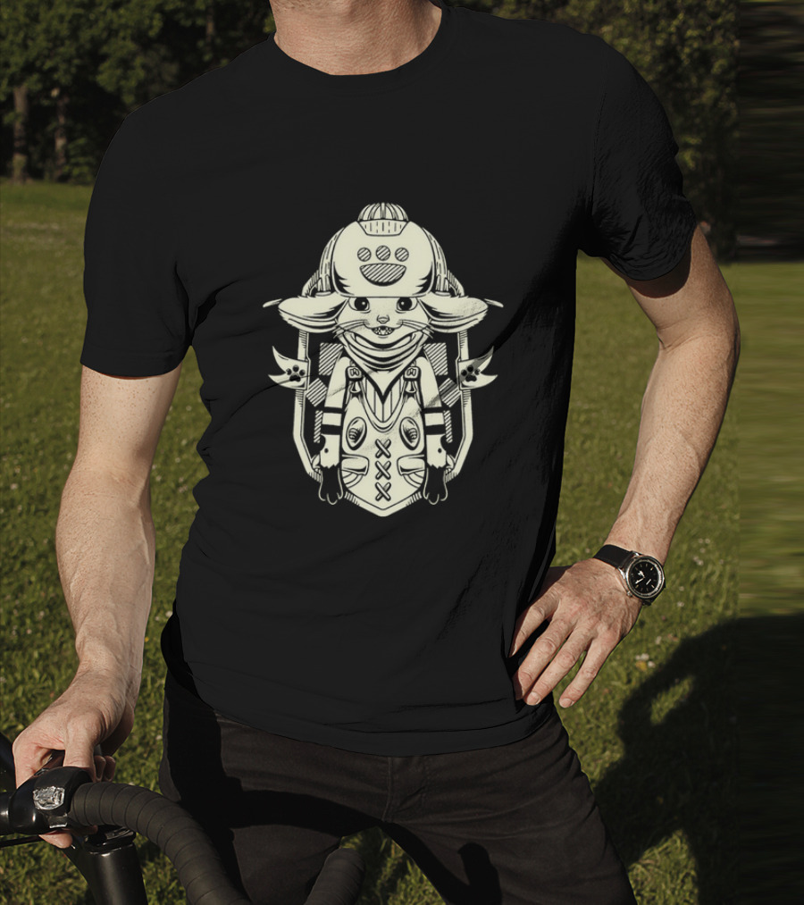 Little Buddy Cartoon Alien Creature In Tribal Style T-Shirt