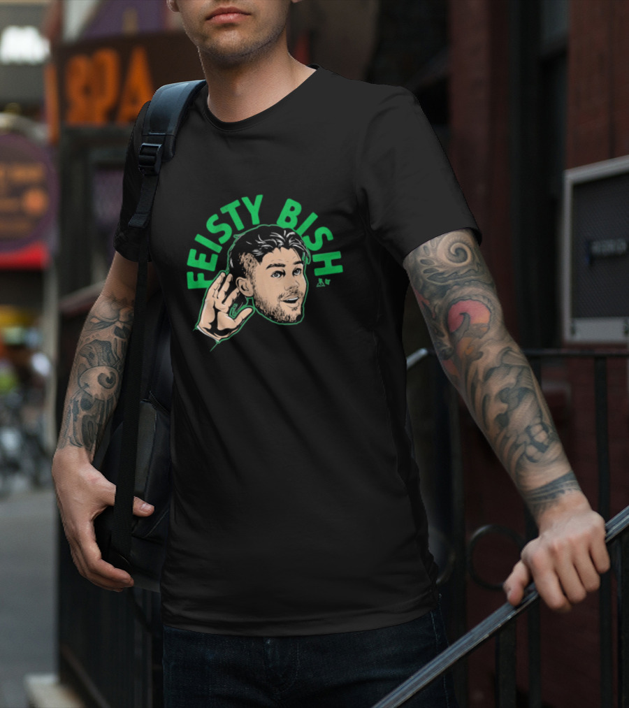 Feisty Bish Hand Gesture Illustration With Lian Bischel Artwork T-Shirt