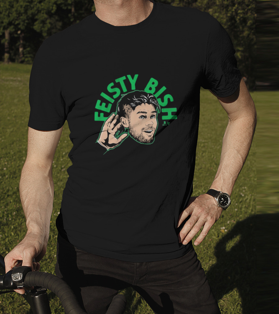 Feisty Bish Hand Gesture Illustration With Lian Bischel Artwork T-Shirt