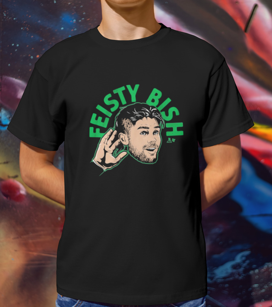 Feisty Bish Hand Gesture Illustration With Lian Bischel Artwork T-Shirt