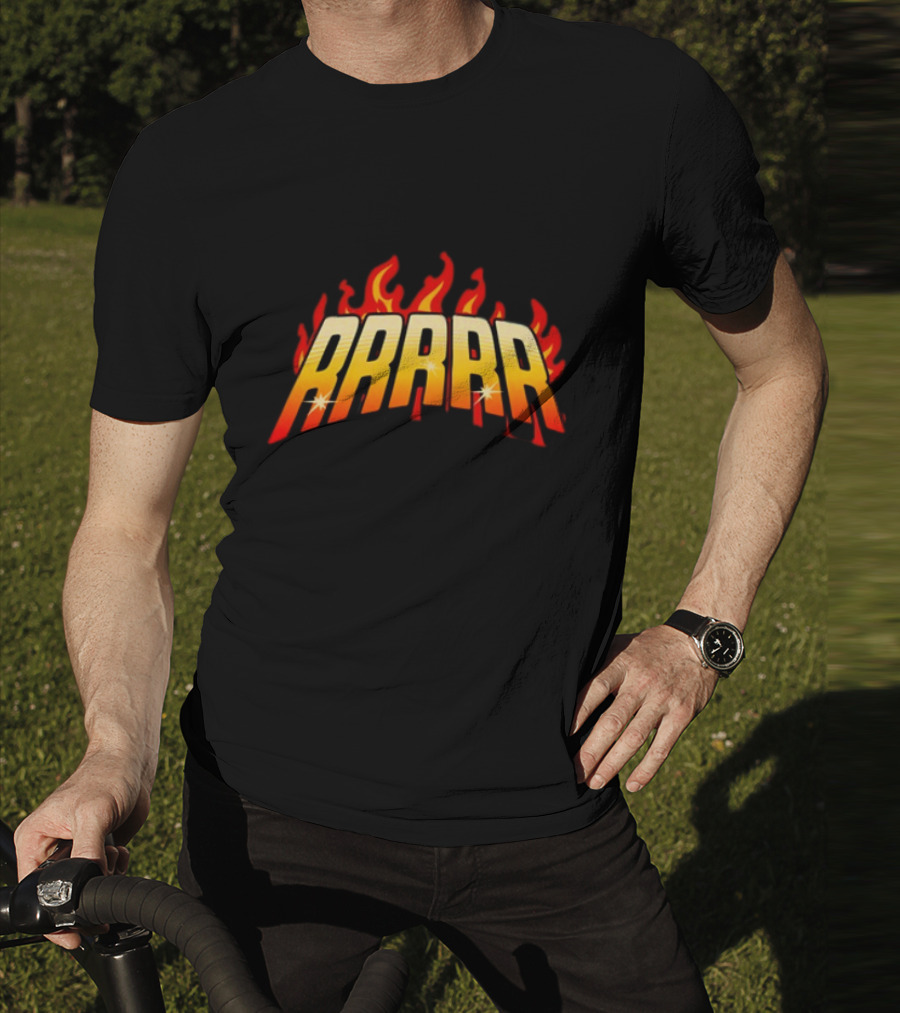 Rrr Fire Text Limited Slangteez Funny Tee T-Shirt