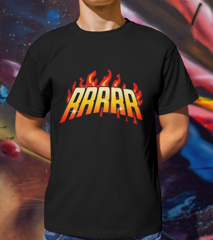 Rrr Fire Text Limited Slangteez Funny Tee T-Shirt