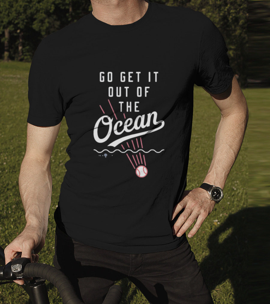 Los Angeles Dodgers Go Get It Out Of The Ocean Baseball Wave T-Shirt