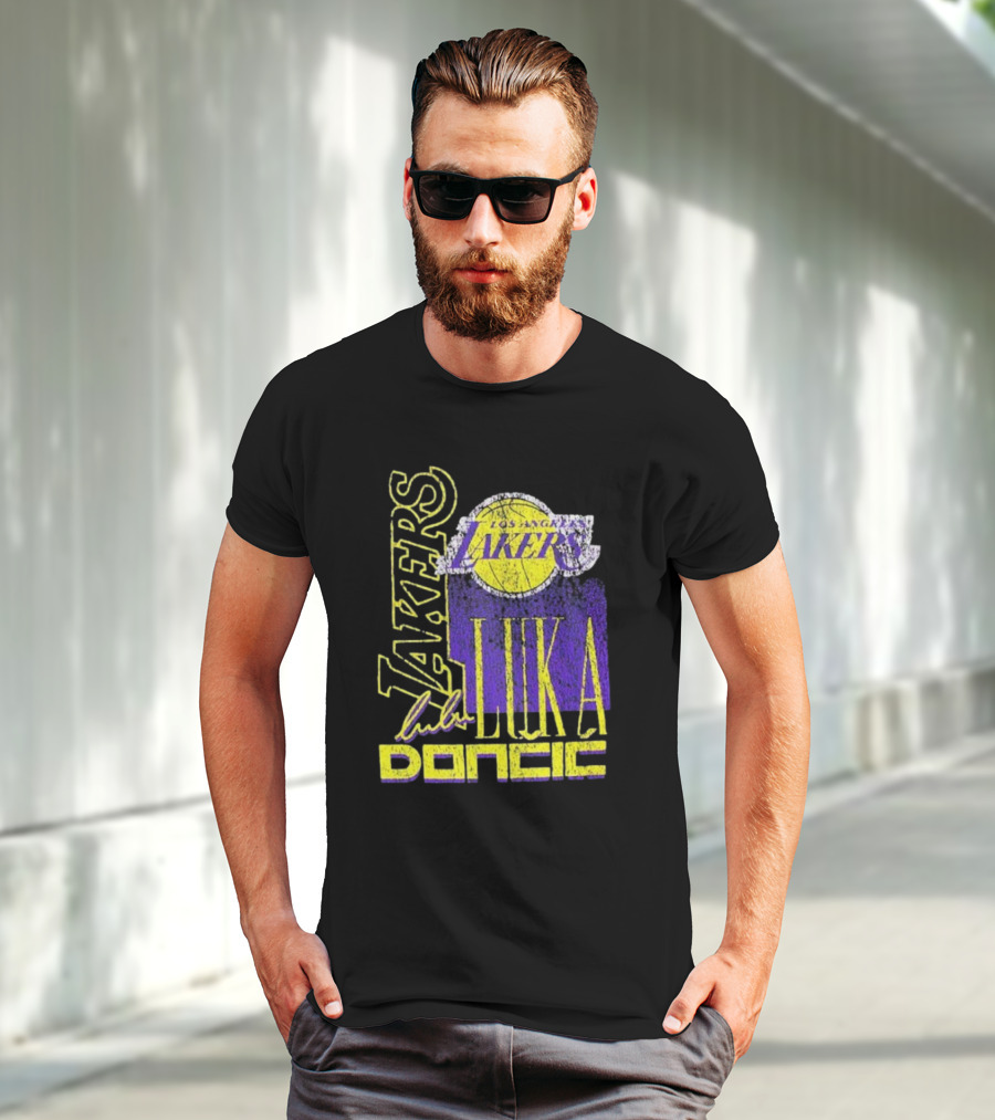 Los Angeles Lakers Luka Doncic NBA Player New Era T-Shirt