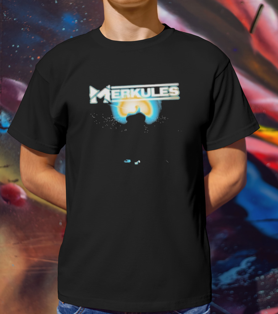 Merkules Into The Light Silhouette Against Sunburst T-Shirt