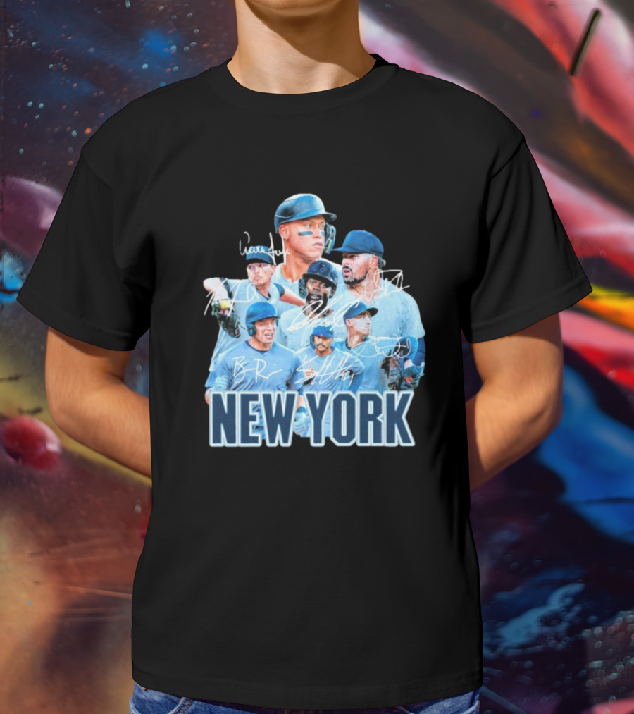New York Yankees MLB Players Series Signatures Team Portrait T-Shirt