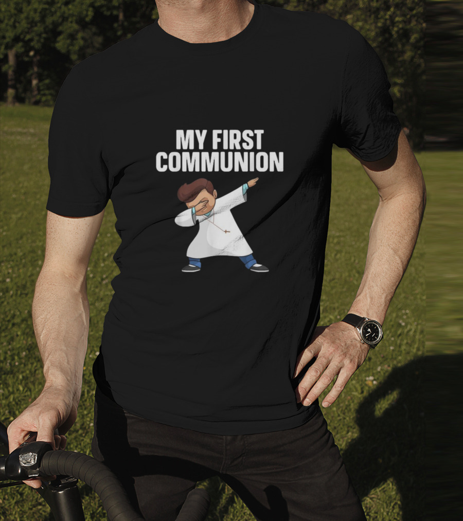 My First Communion Dabbing Priest Fun Theme T-Shirt