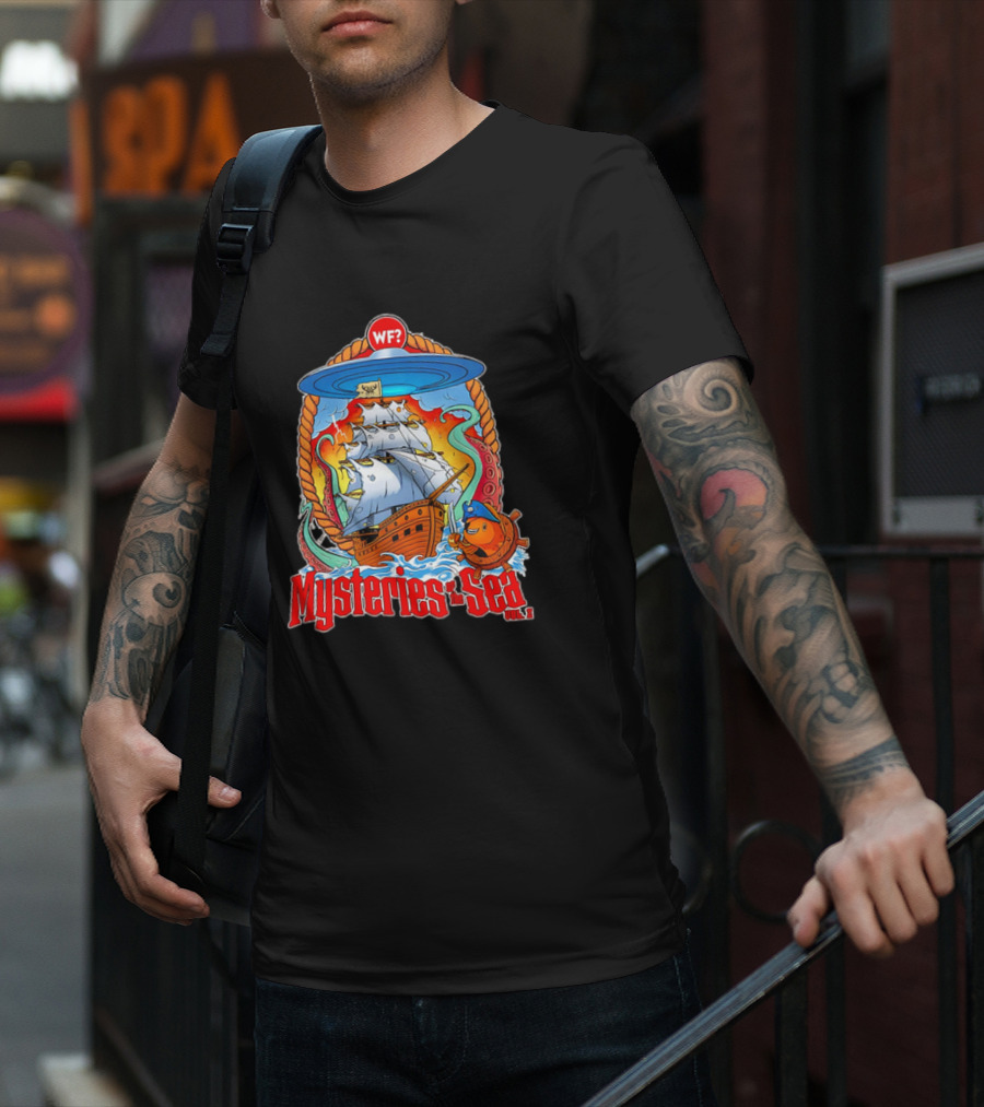 Mysteries Of The Sea Vol. 2 UFO Pirate Ship Cartoon WF? T-Shirt