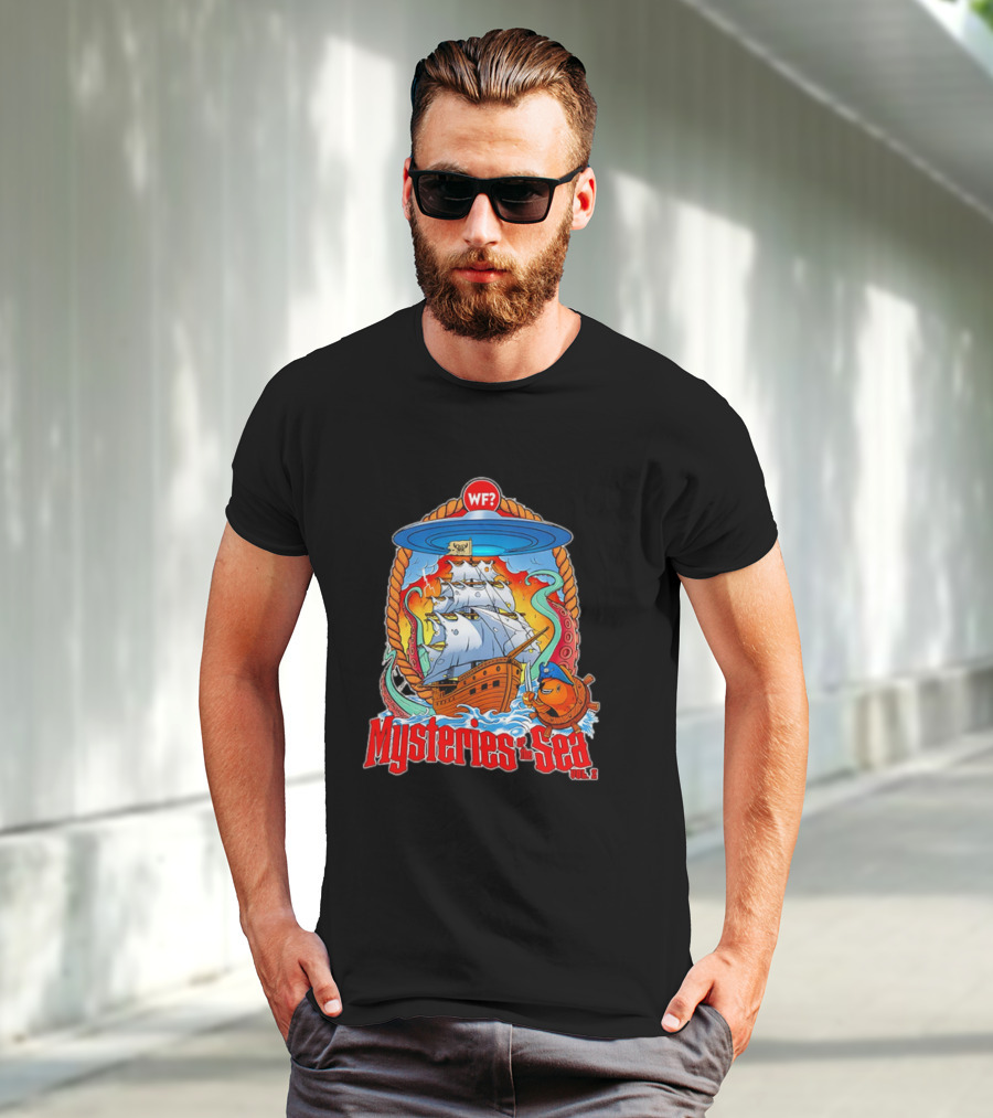Mysteries Of The Sea Vol. 2 UFO Pirate Ship Cartoon WF? T-Shirt