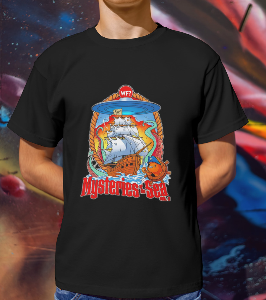 Mysteries Of The Sea Vol. 2 UFO Pirate Ship Cartoon WF? T-Shirt