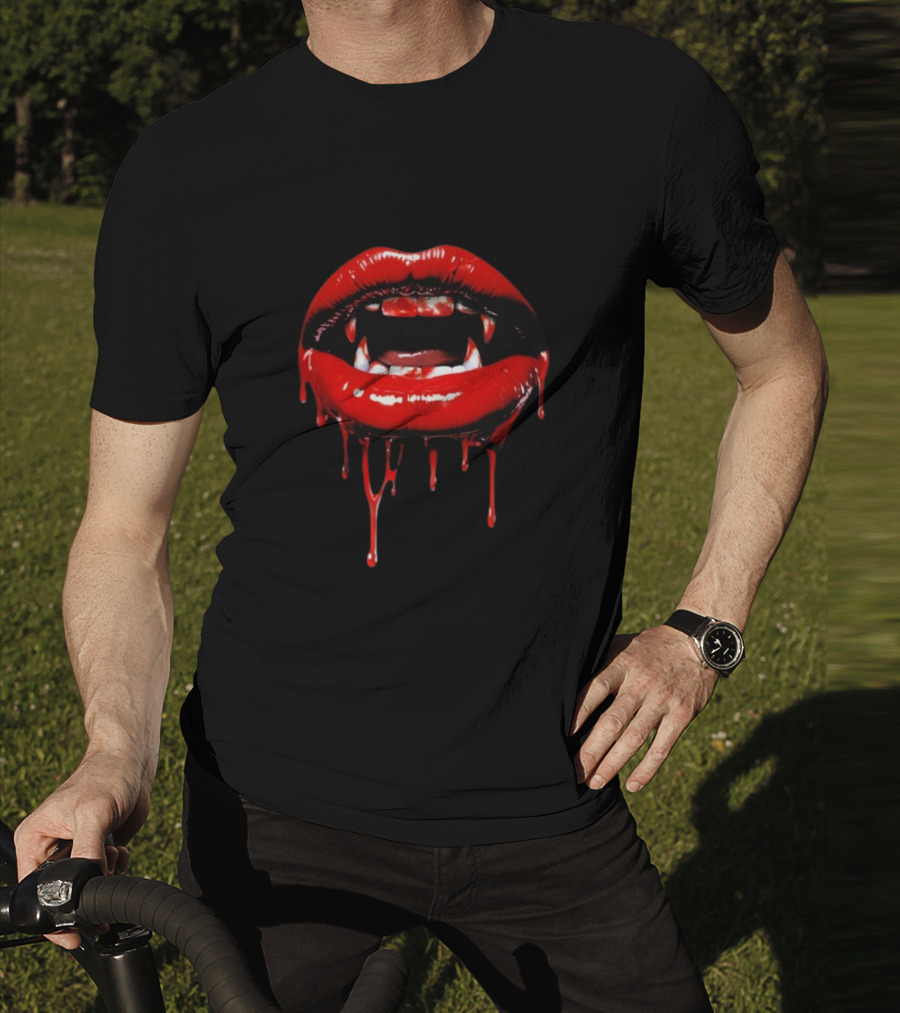 Vampire Lips Dripping Blood Nathan James Edition T-Shirt