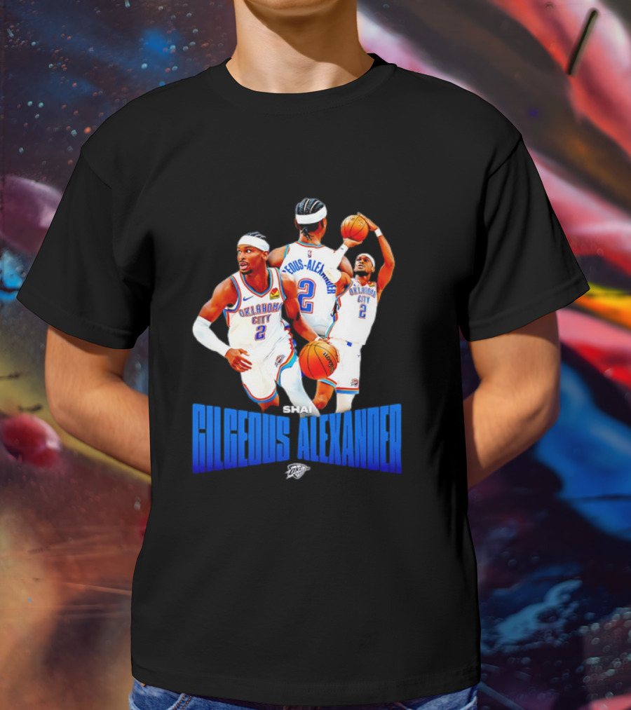 Oklahoma City Thunder Shai Gilgeous-Alexander 2 Basketball Jersey T-Shirt
