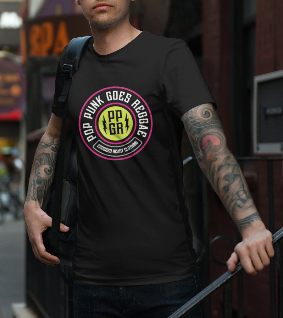 Pop Punk Goes Reggae PPGR Crossed Heart Clothing T-Shirt