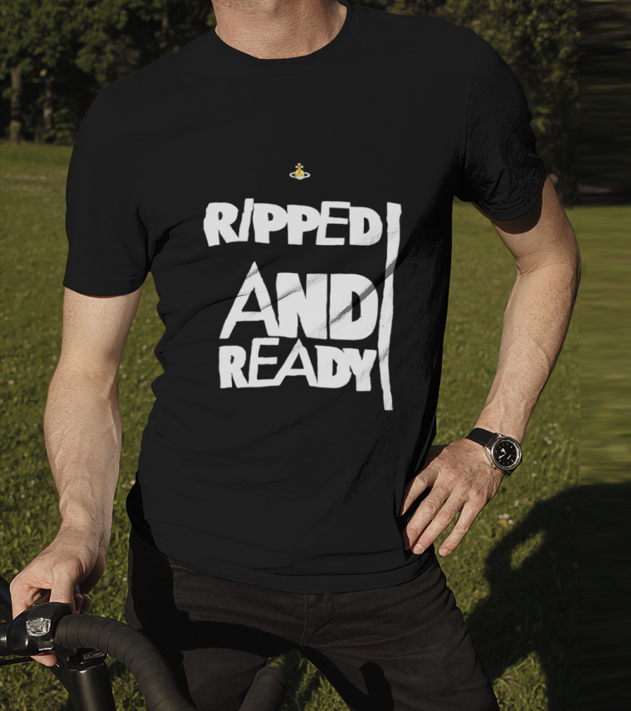 Ripped And Ready Chicken Dumbbell Fitness Motivation T-Shirt