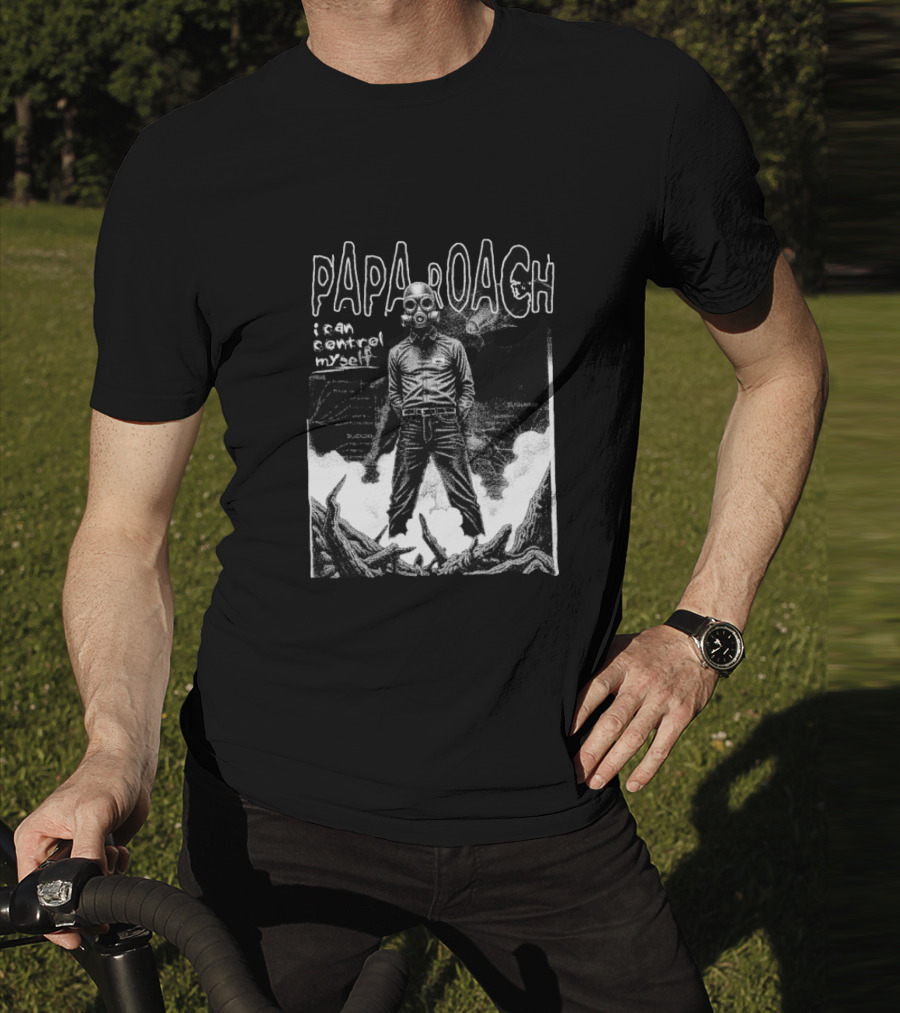 Papa Roach I Can’t Control Myself Gas Mask Art T-Shirt