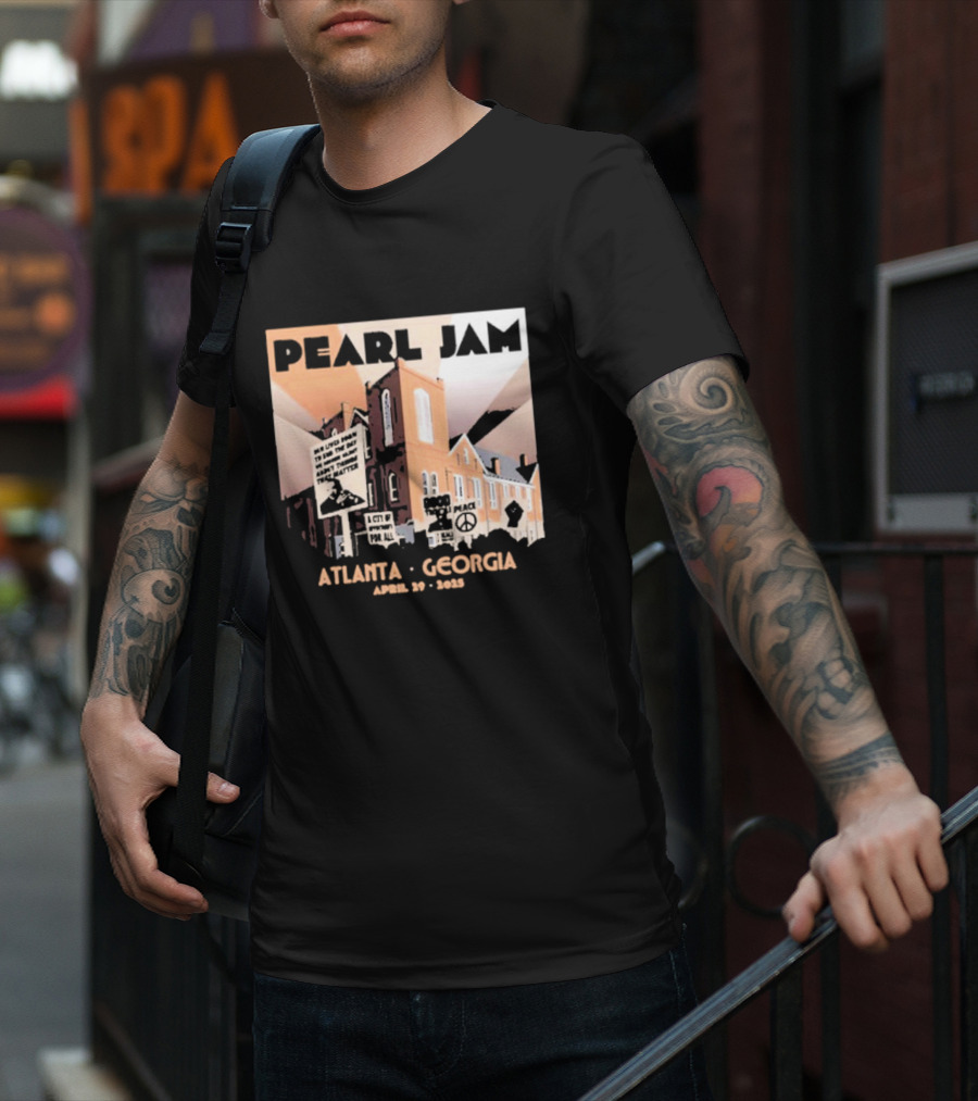 Pearl Jam Atlanta Georgia April 29 2025 Event Dark Matter US Tour T-Shirt