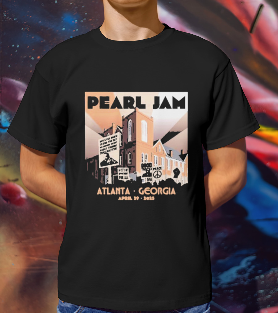 Pearl Jam Atlanta Georgia April 29 2025 Event Dark Matter US Tour T-Shirt