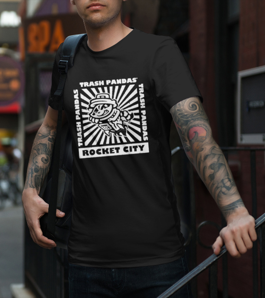 Rocket City Trash Pandas Sunspot Baseball Mascot Vintage Style T-Shirt