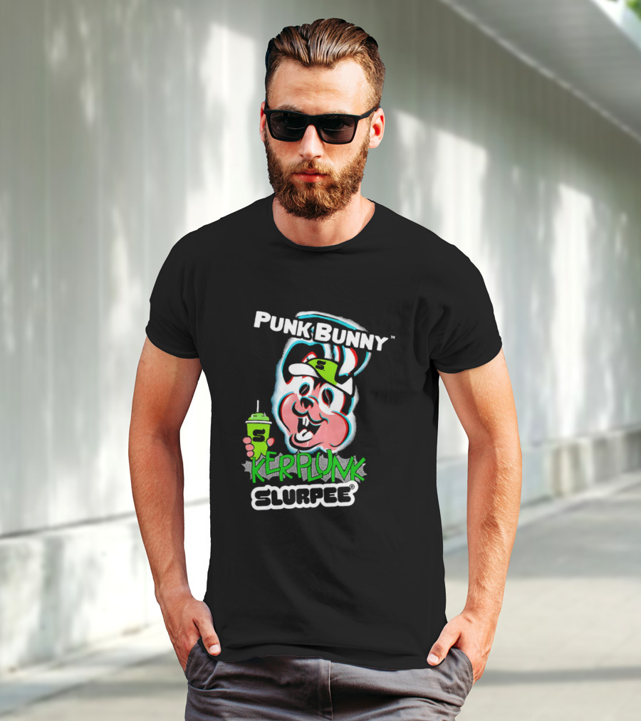 Punk Bunny Kerplunk Slurpee бейсболка заяц напій T-Shirt