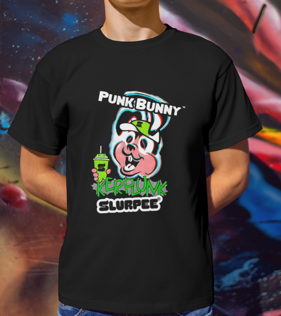 Punk Bunny Kerplunk Slurpee бейсболка заяц напій T-Shirt