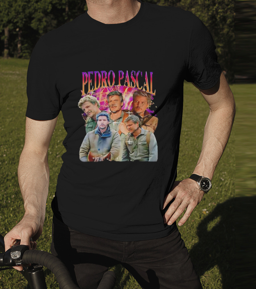 Pedro Pascal Joel Miller Retro Collage T-Shirt