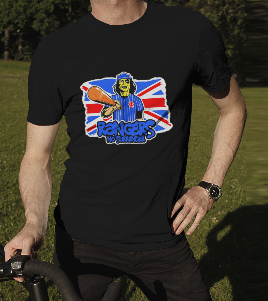 Rangers No Surrender Warrior Baseball British Flag T-Shirt