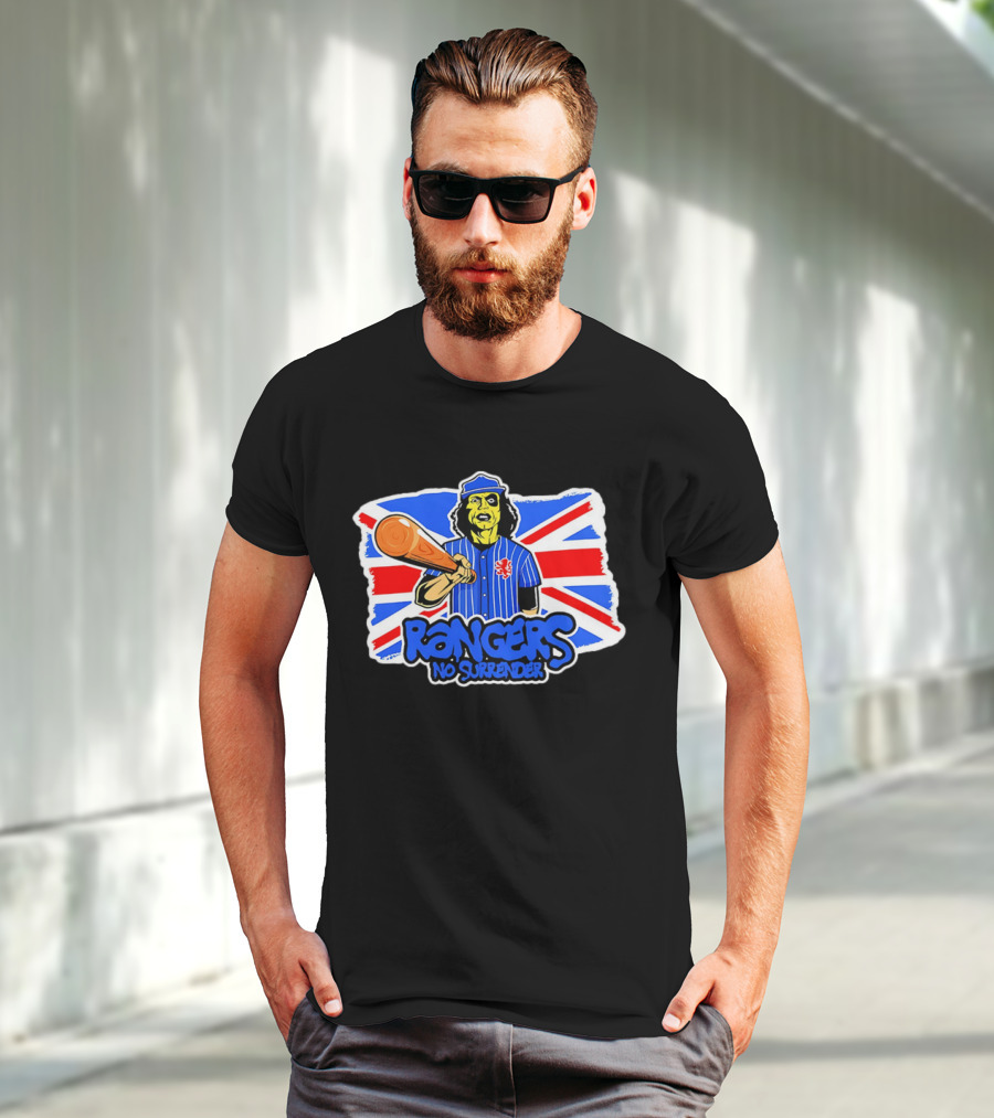 Rangers No Surrender Warrior Baseball British Flag T-Shirt