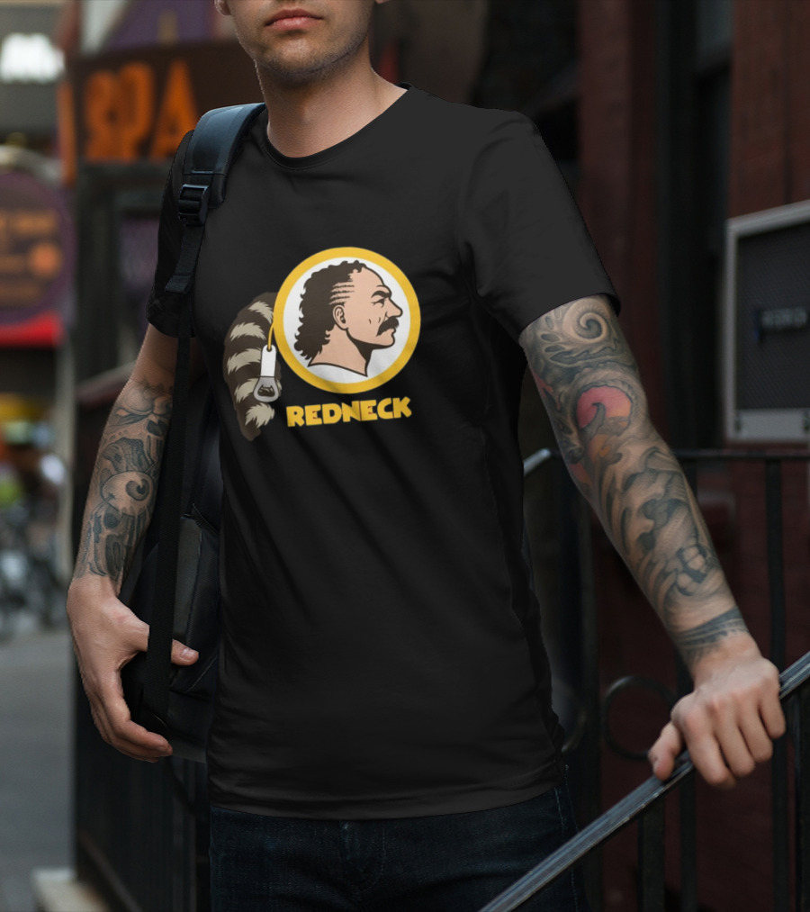 Redneck Team Washington Redskins Raccoon Tail Logo T-Shirt