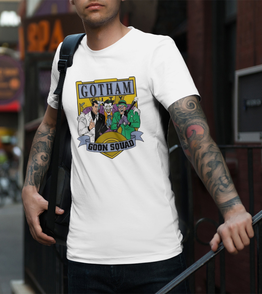 Gotham City Goon Squad Joker Riddler Trios T-Shirt