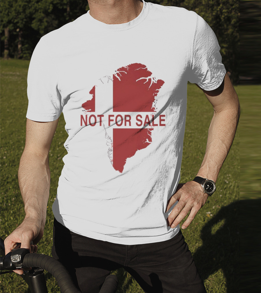Greenland Not For Sale 2025 Red Map Protest T-Shirt