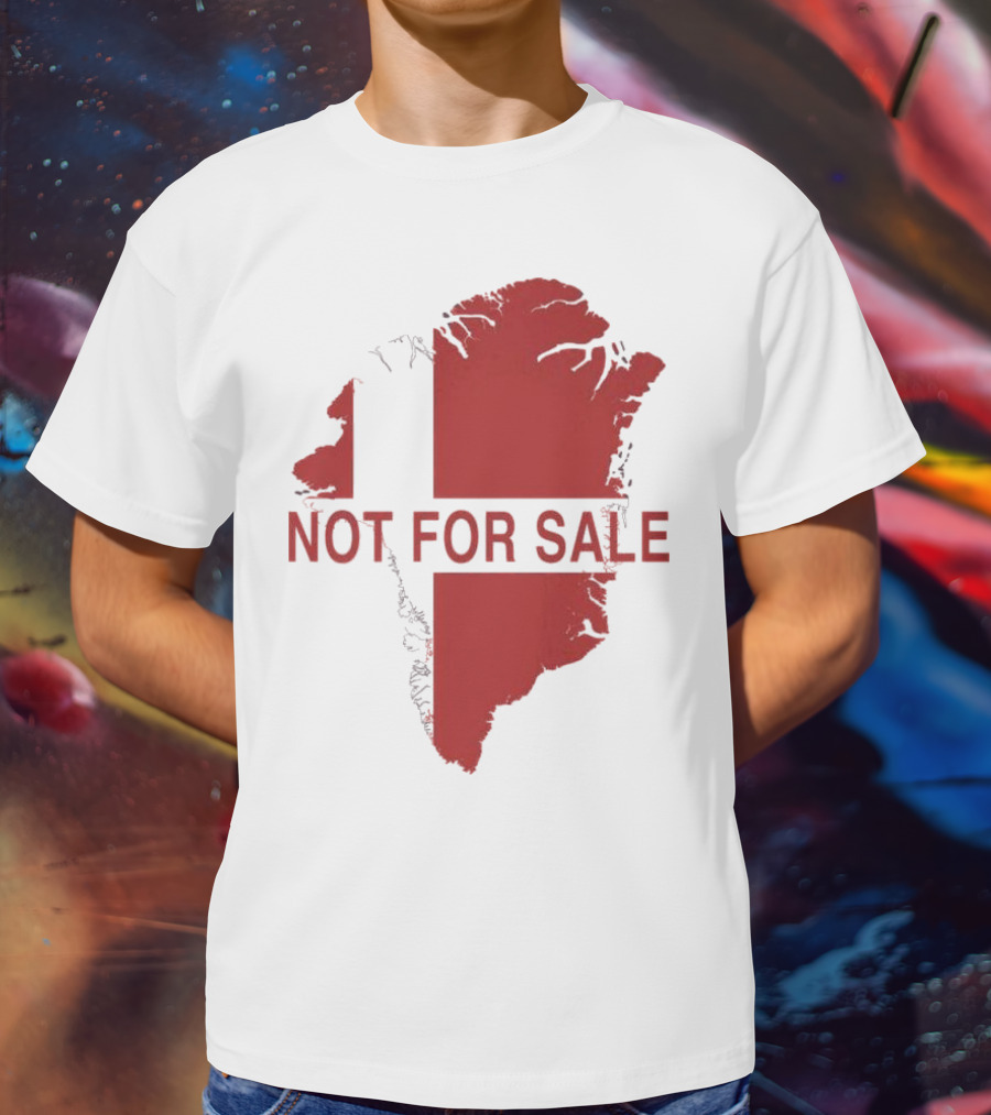 Greenland Not For Sale 2025 Red Map Protest T-Shirt