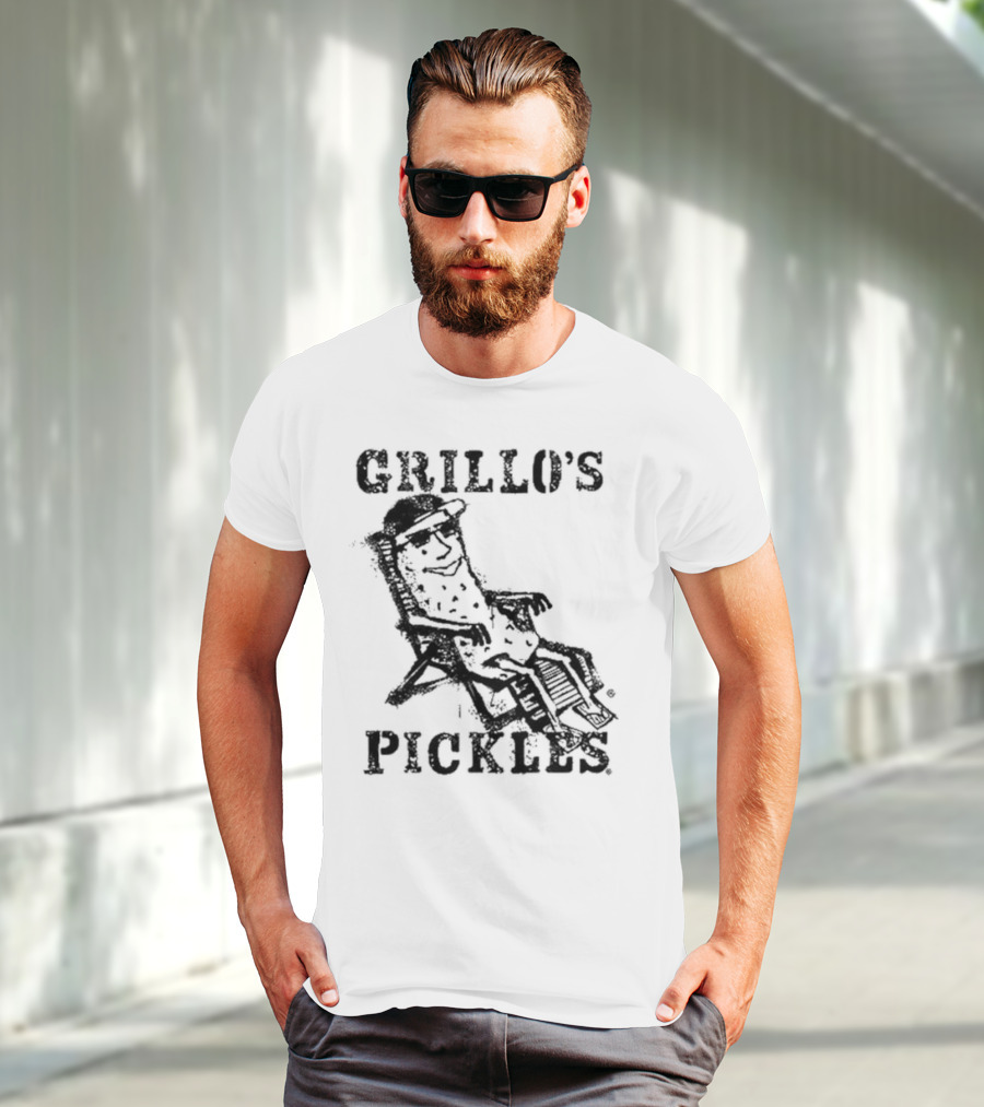 Grillo's Pickles Graffiti Pickle Image T-Shirt