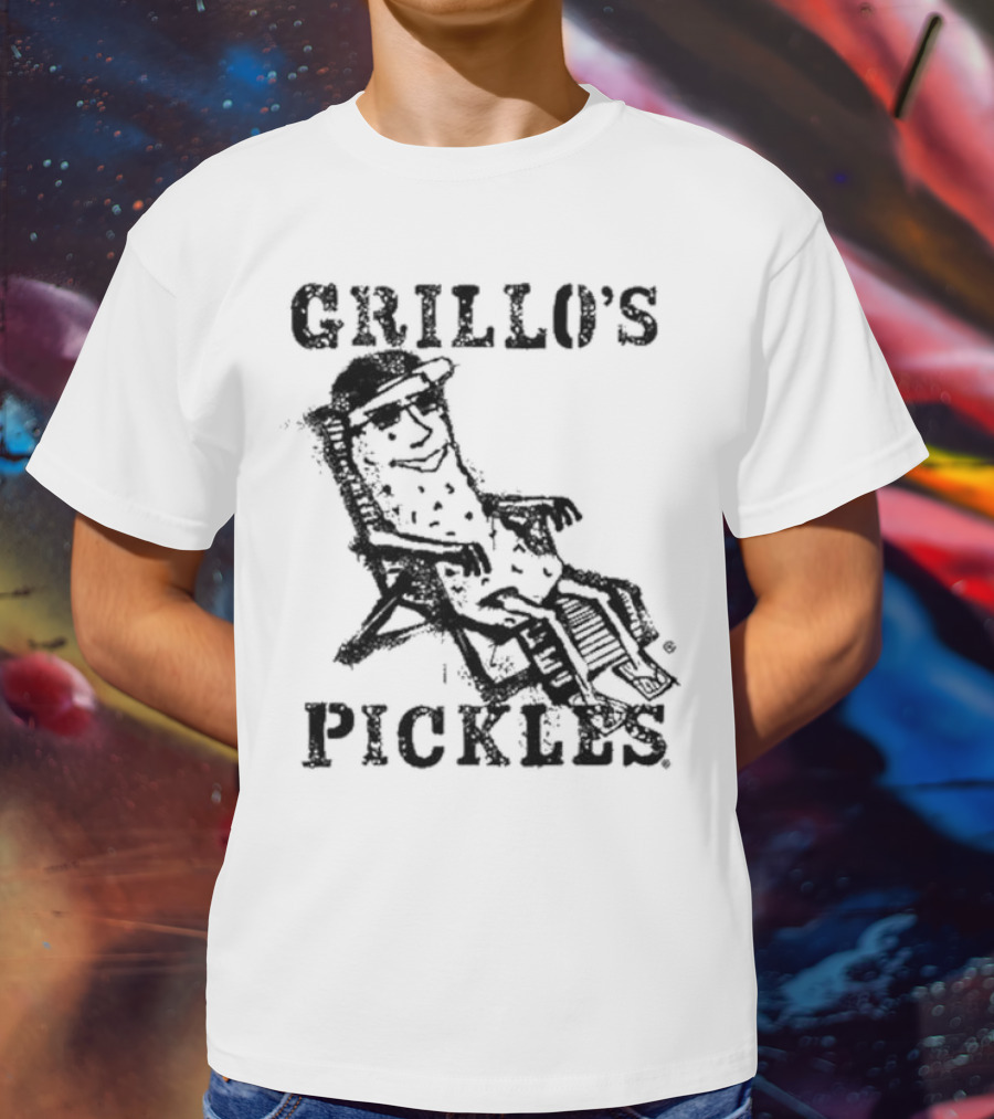 Grillo's Pickles Graffiti Pickle Image T-Shirt