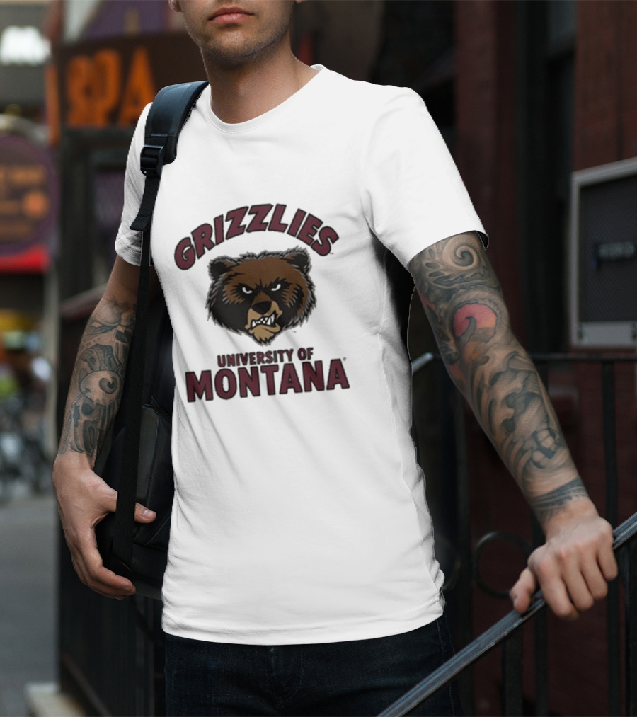 Grizzlies University Of Montana Bear Head T-Shirt