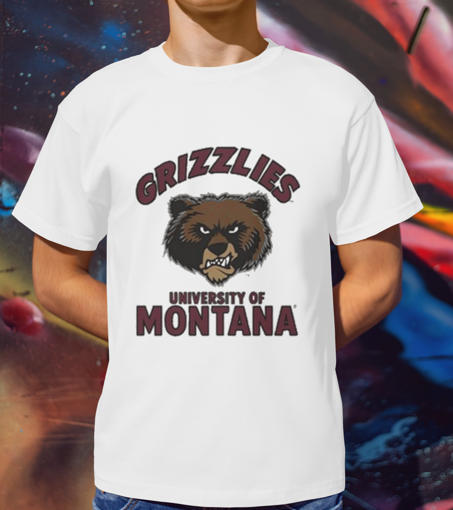Grizzlies University Of Montana Bear Head T-Shirt