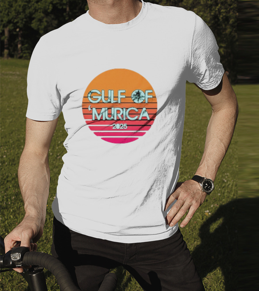 Gulf Of 'Murica 2025 Vintage Retro Sunset Vibe T-Shirt