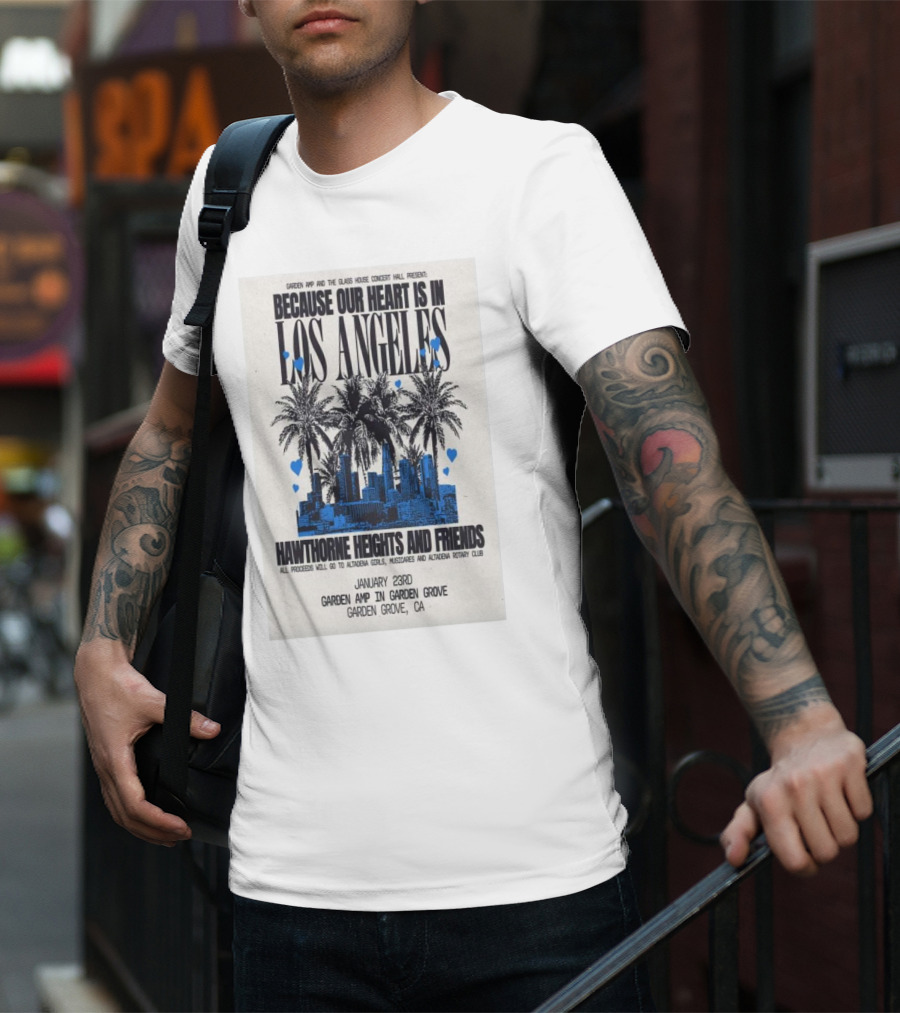Garden Amp Concert Hawthorne Heights And Friends January 23 Garden Grove CA T-Shirt